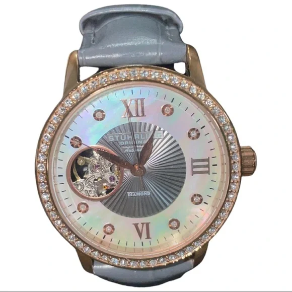 Stuhrling Original | Accessories | Stuhrling Grey Leather  display picture 1